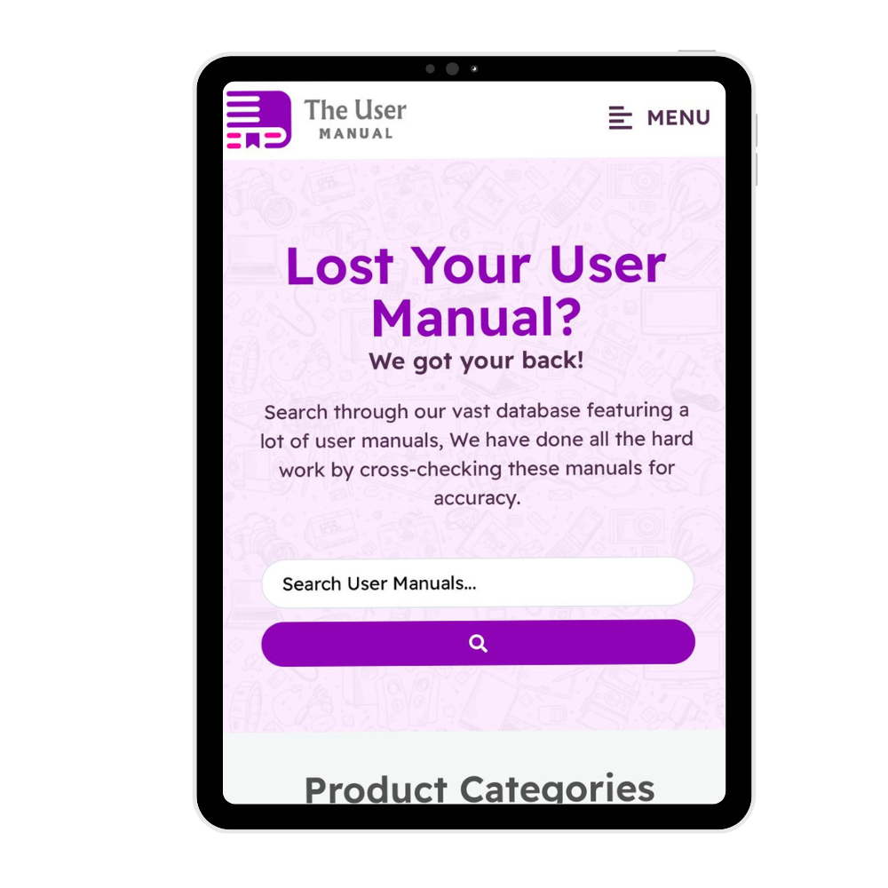 The User Manual Tablet Mockup